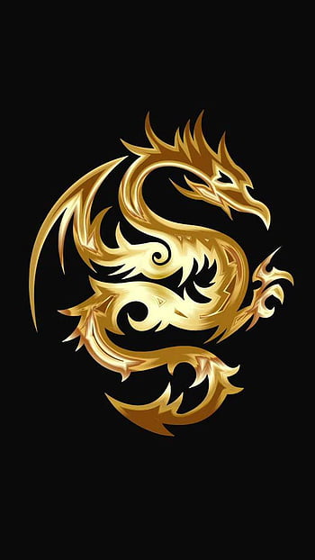 Golden Dragon fantasy dragon abstract golden HD wallpaper  Peakpx