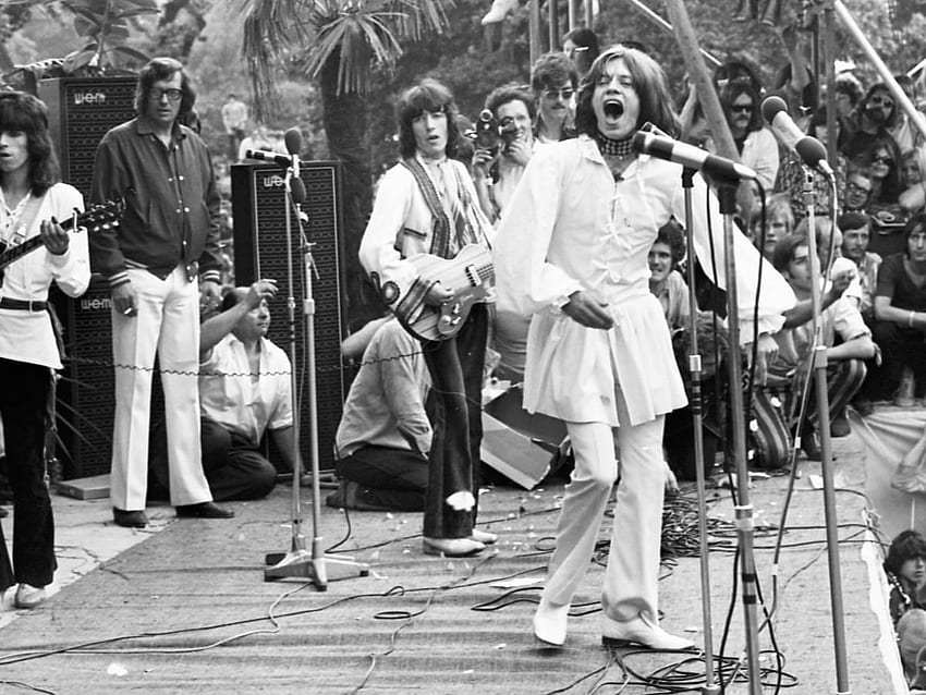 옵저버 아카이브: 하이드 파크의 롤링 스톤즈, 1969년 7월 5일. 롤링 스톤즈, 롤링 스톤즈 콘서트 HD 월페이퍼