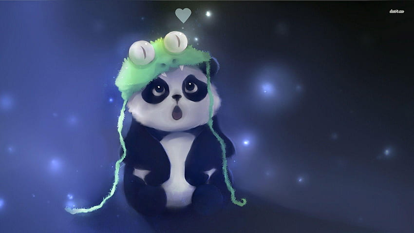 Cute Panda Background, Girly Panda HD wallpaper