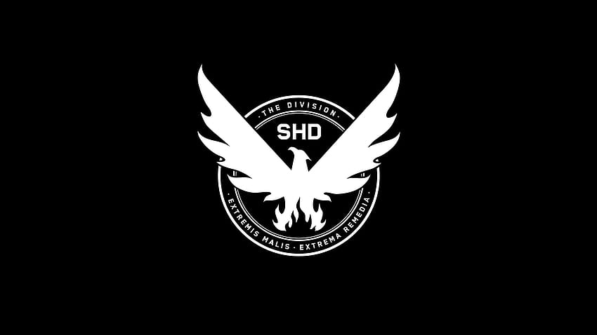 Il logo Division 2 S Phoenix, fenice bianca Sfondo HD