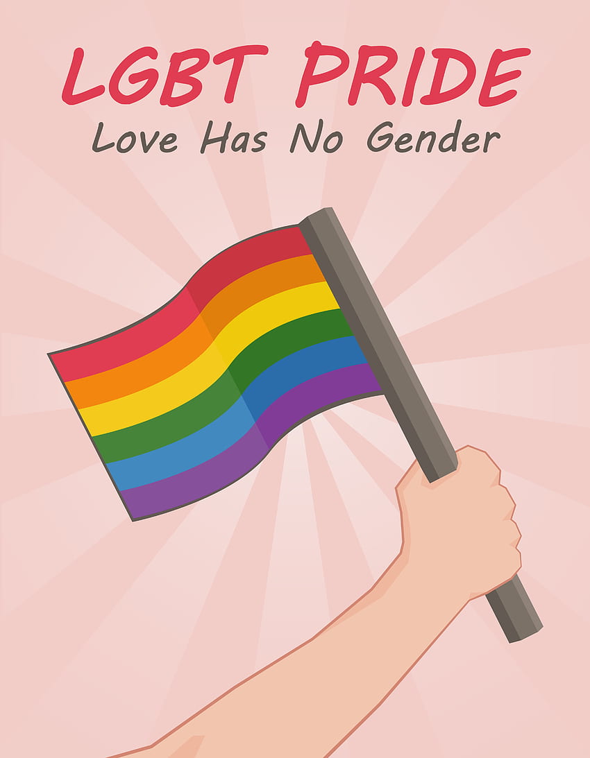 Lgbt pride background with hand holding a flag 540602 Vector Art at Vecteezy, LGBT Love HD phone wallpaper