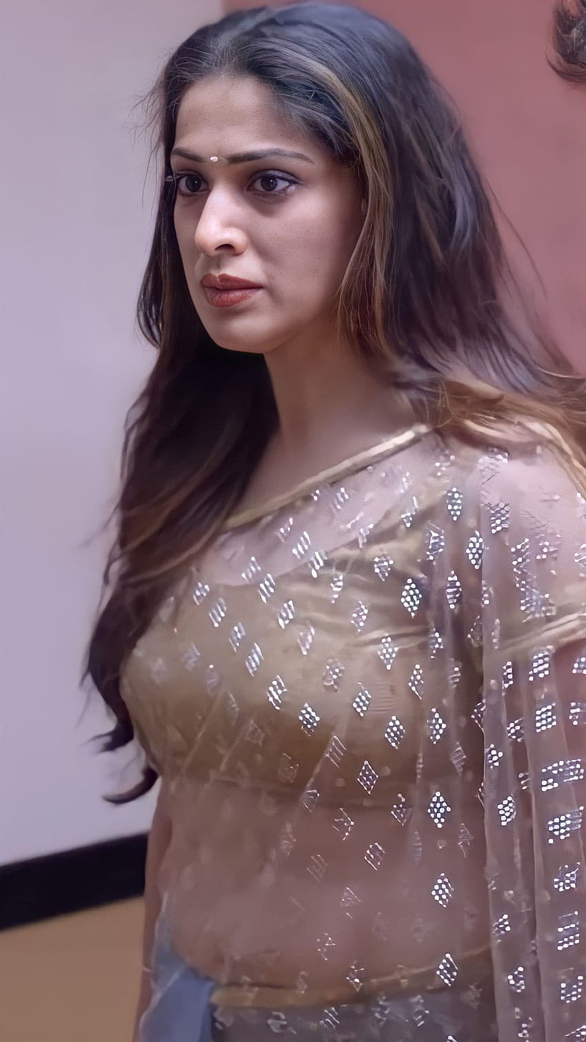 Lakshmi Rai, tamilische Schauspielerin, Saree-Schönheit HD-Handy-Hintergrundbild