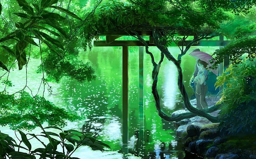 Animado verde. Anime, Paisaje Verde Anime fondo de pantalla | Pxfuel