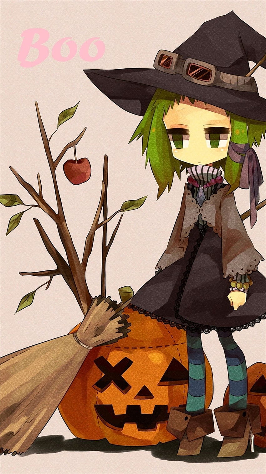 Uma jovem bruxa vampira. festa de halloween. garota de anime retrô