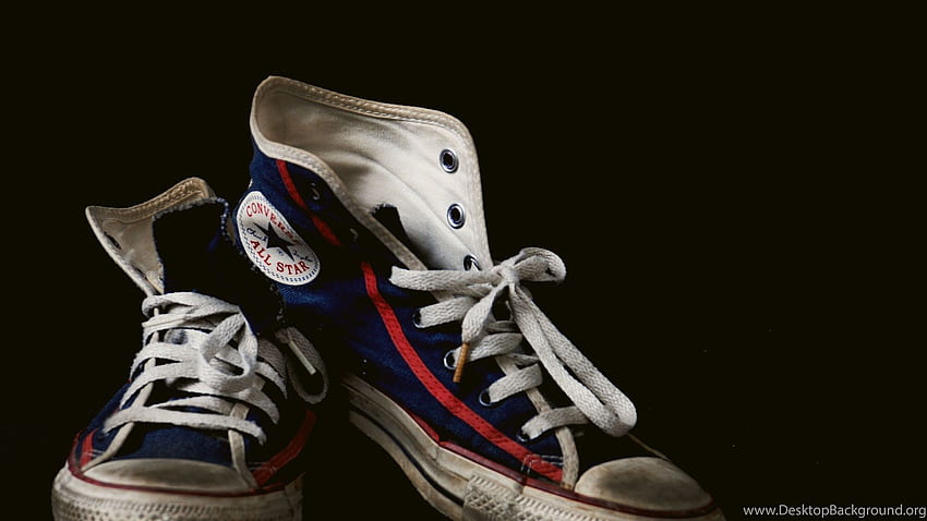 Converse Schuhe schwarz, rote Converse HD-Hintergrundbild