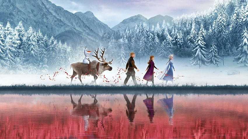 Olaf Sven Elsa Anna and Kristoff in Frozen 2 Movie - Stream HD wallpaper