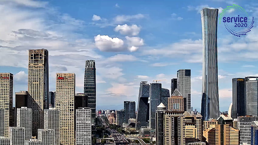 Live: A view of Beijing City before the opening of 2020 CIFTIS, Beijing Skyline HD wallpaper