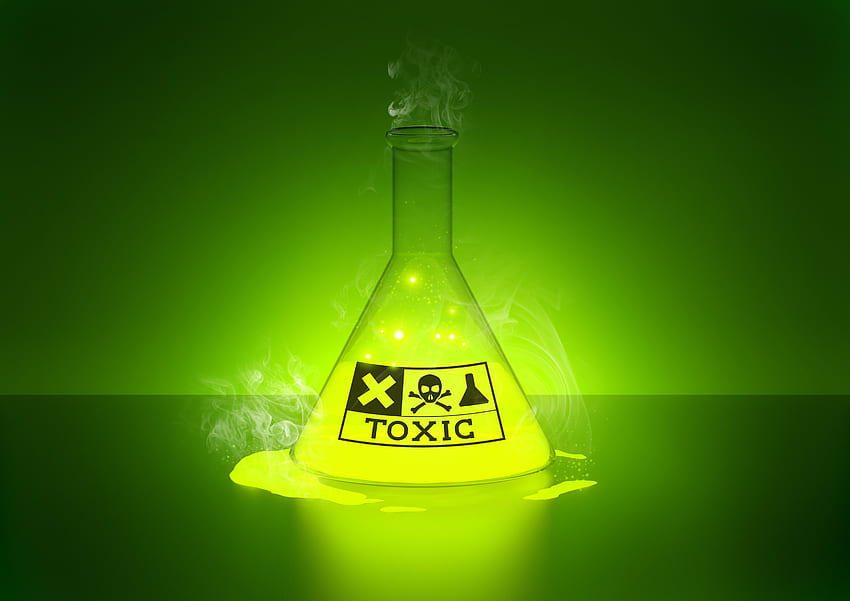 Токсичен химикал Жълтозелен дим HD тапет