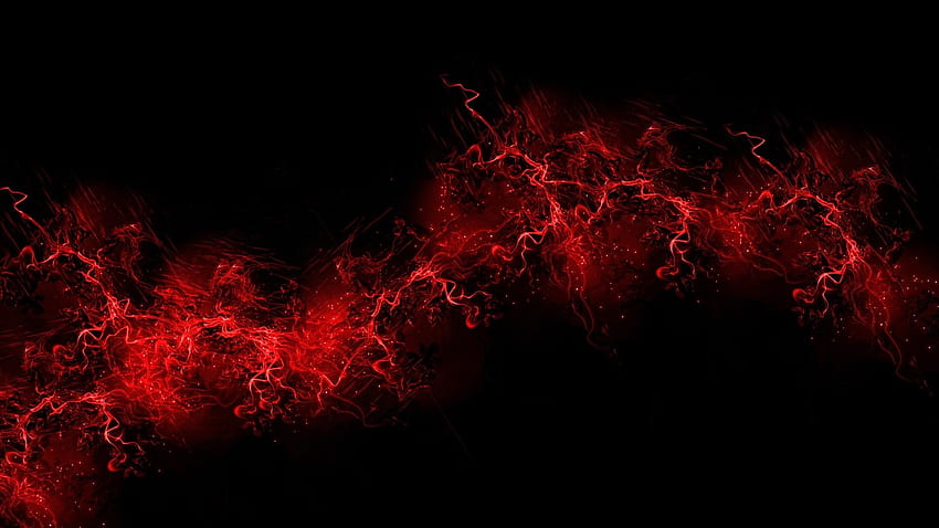 Preview black background, red, color, paint, explosion, burst HD wallpaper