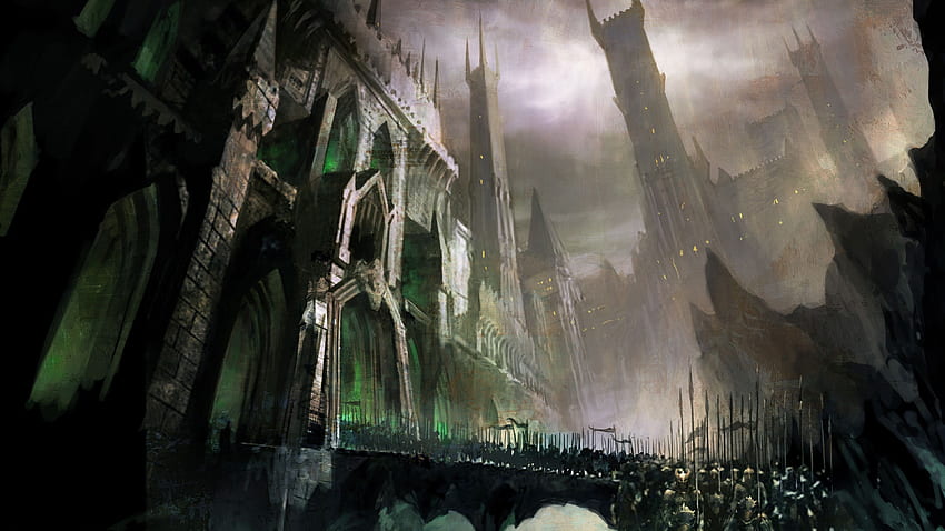 Lord of the Rings - Minas Morgul, fantasy, tower, render, lord of the rings, 3D, minas morgul HD wallpaper