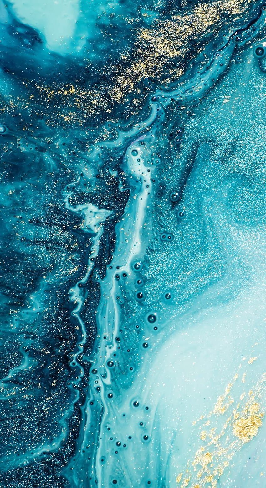 Blauer Glitzermarmor, glitzernder Ozean HD-Handy-Hintergrundbild