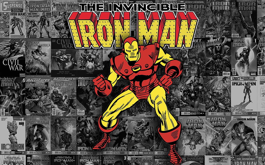 Iron Man Comic, Vintage-Mann HD-Hintergrundbild