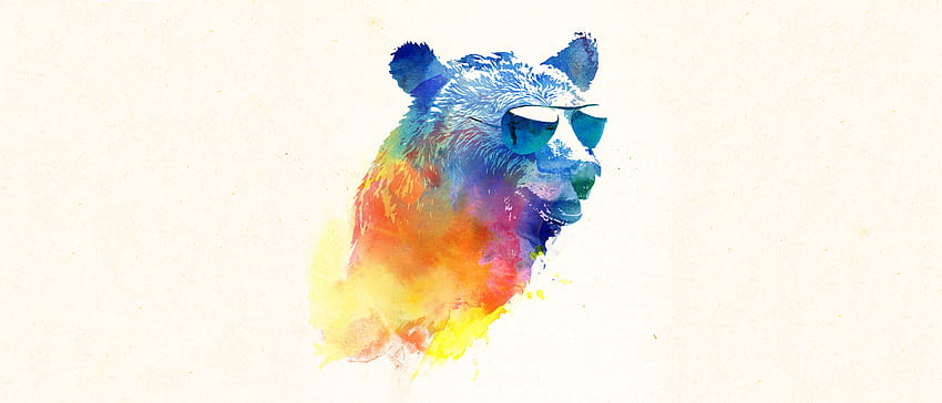 เวอร์ชั่นของ Sunny Bear โดย Robert Farkas [] :, Bear Drawing วอลล์เปเปอร์ HD