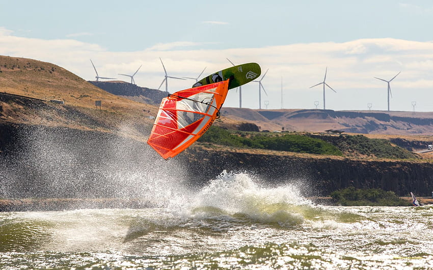 Sailworks Windsurfing Background HD wallpaper