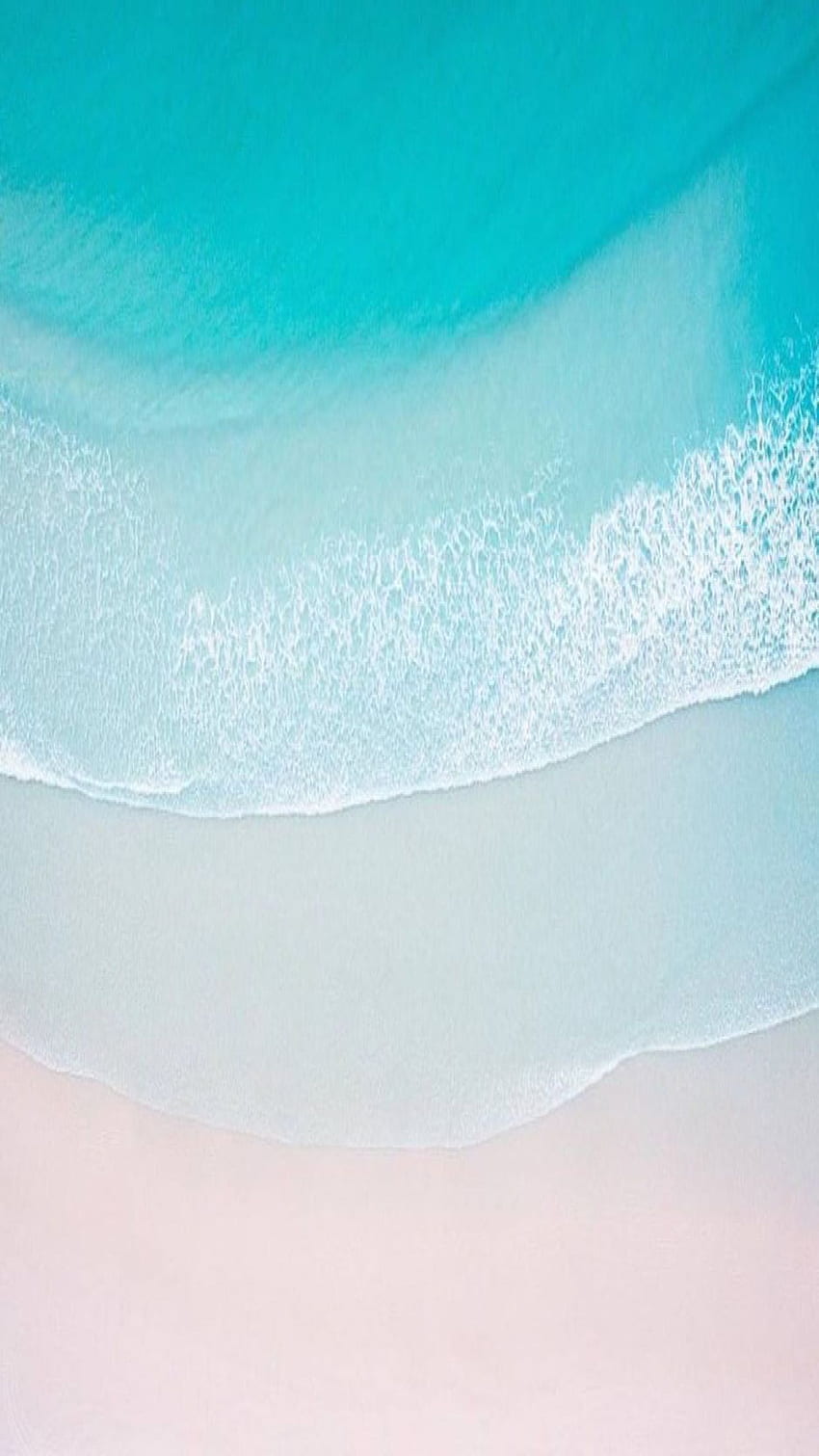 iOS 11, Türkis, Sand, Strand, Ozean, Abstrakt, Apfel, Minimal Beach iPhone HD-Handy-Hintergrundbild