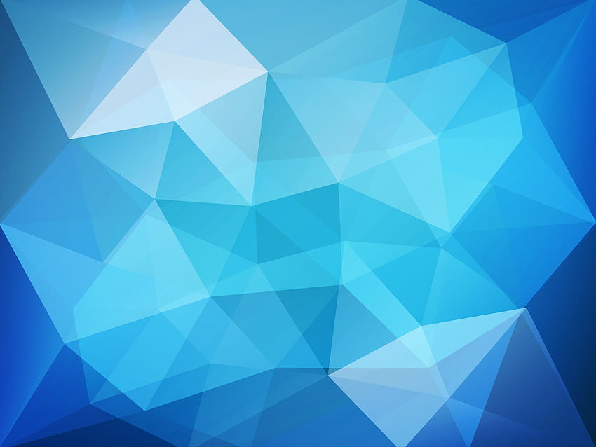 Blaue Polygone, Blaue Polygon-Kunst HD-Hintergrundbild