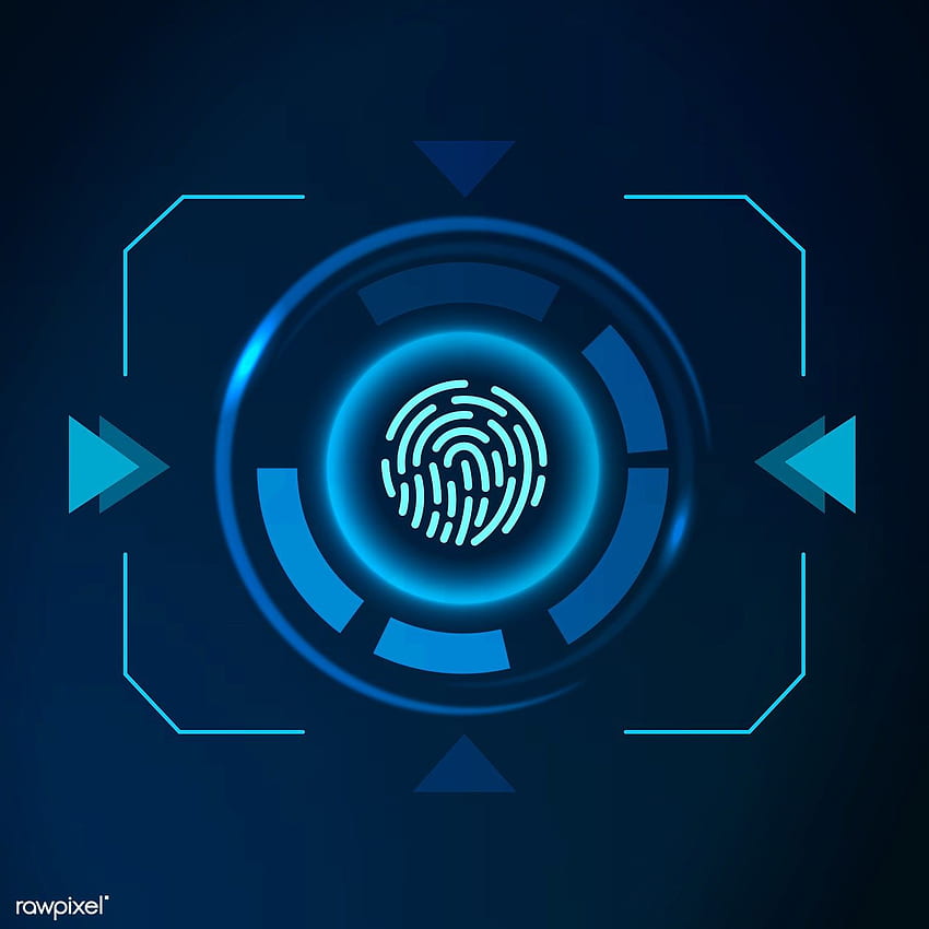 premium vector of Fingerprint scanner safety technology icon. Finger print scanner, Technology icon, Biometric scanner HD phone wallpaper
