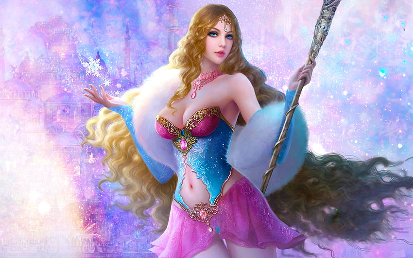 Pastel Princess, pastel, art, , girl, woman, digital, fantasy, pretty, princess HD wallpaper