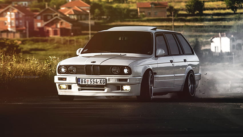 BMW E30 325 White auto Front HD wallpaper