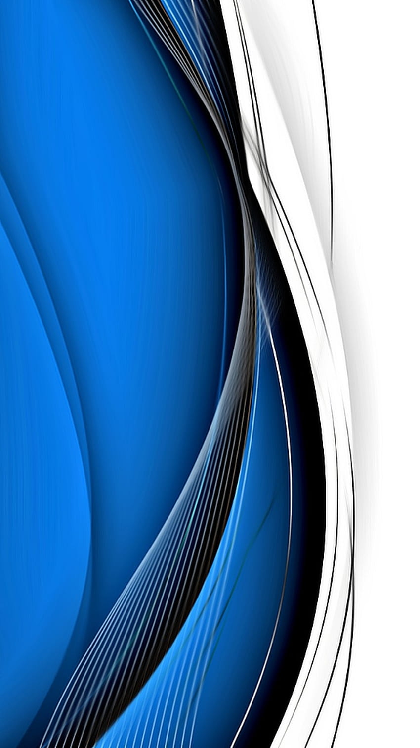 青い曲線の波、新しい、サムスン、形、幾何学的、レイヤー、パターン、抽象、銀河、グラフィック、スムーズ HD電話の壁紙