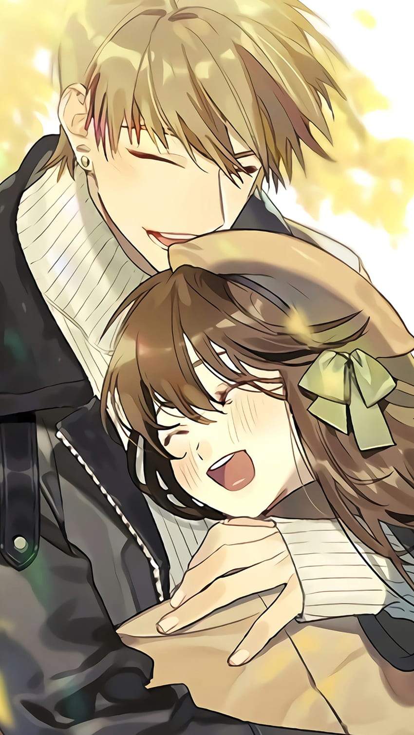Love anime couple hug HD wallpapers | Pxfuel