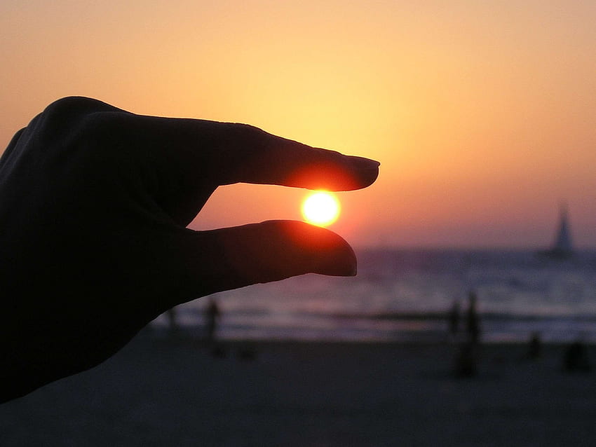 Strand, Finger, Hand, Makro, Ozean, Orange, Menschen, Meer, Küste, Silhouette, Himmel, Sonnenaufgang, Sonnenuntergang . Cool für mich! HD-Hintergrundbild