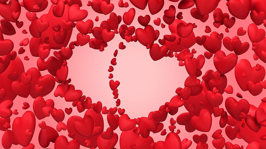 Aperçu Saint Valentin, coeurs, lots, vol, amour Fond d'écran HD