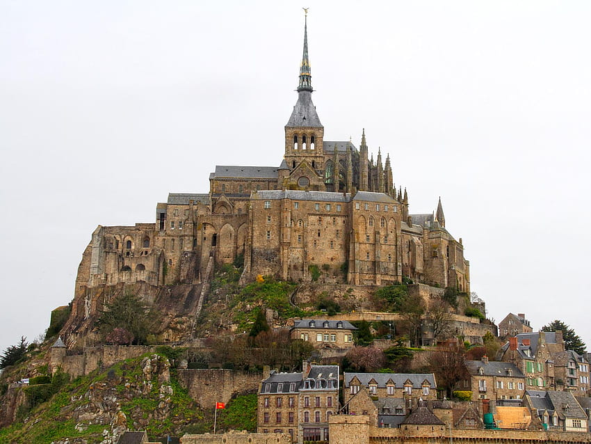 Mont Saint Michel, เกาะ, โครงสร้าง, วัฒนธรรม, ป้อม, อาราม, วัด, ประวัติศาสตร์, โบสถ์ วอลล์เปเปอร์ HD