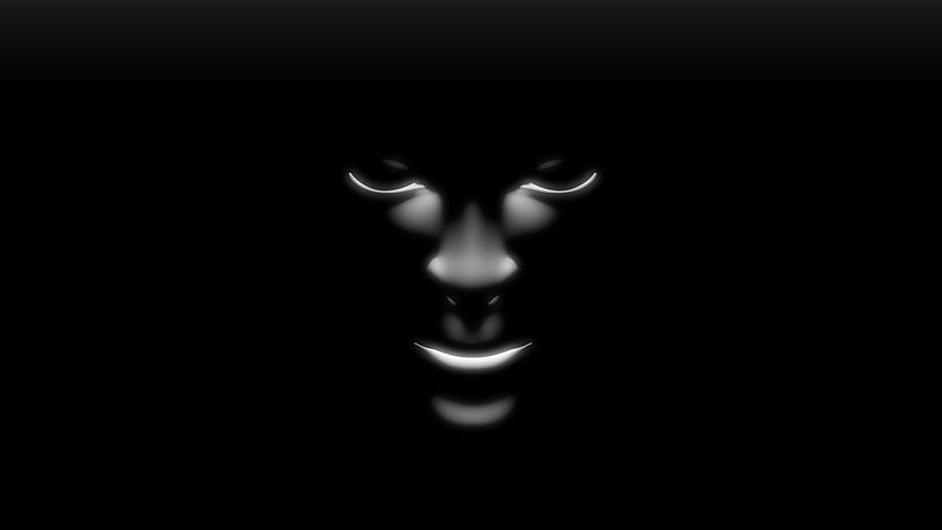 Face Black, Black and White Face HD wallpaper