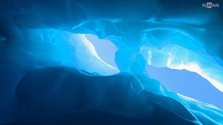 Glaciar - Caverna de Gelo, Glacial papel de parede HD