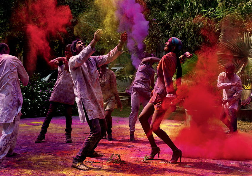 abreise: Holi Fest der Farben, Indien Holi HD-Hintergrundbild