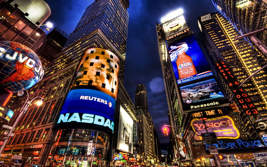 Times Square dan Latar Belakang , New York Time Square Wallpaper HD