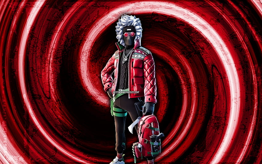 Karve, red grunge background, Fortnite, vortex, Fortnite characters ...