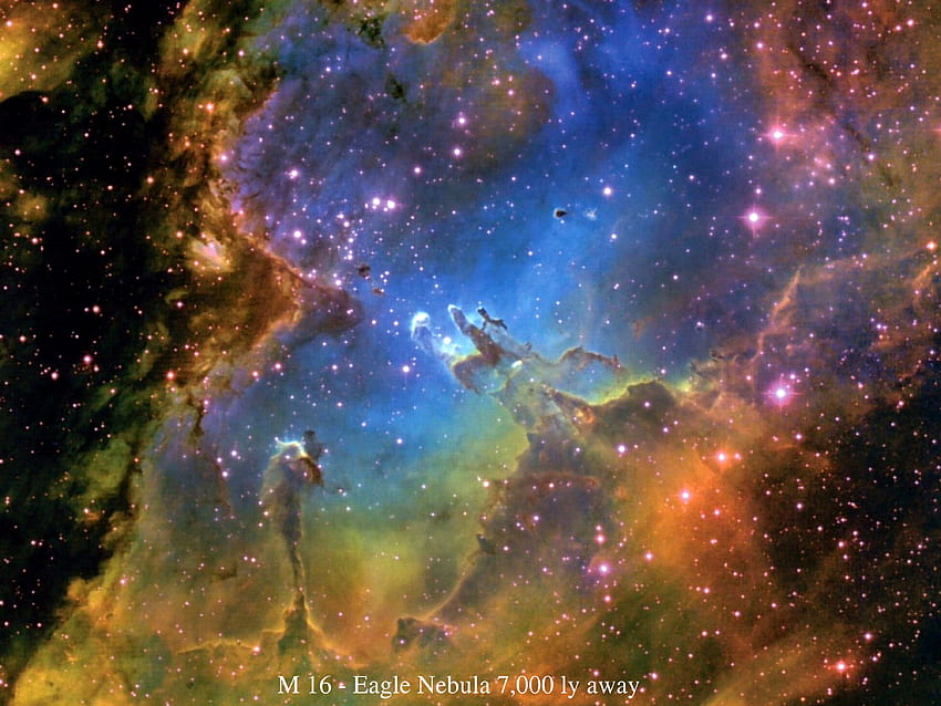 Adlernebel , Bester Adlernebel in High, Hubble Wide Screen HD-Hintergrundbild