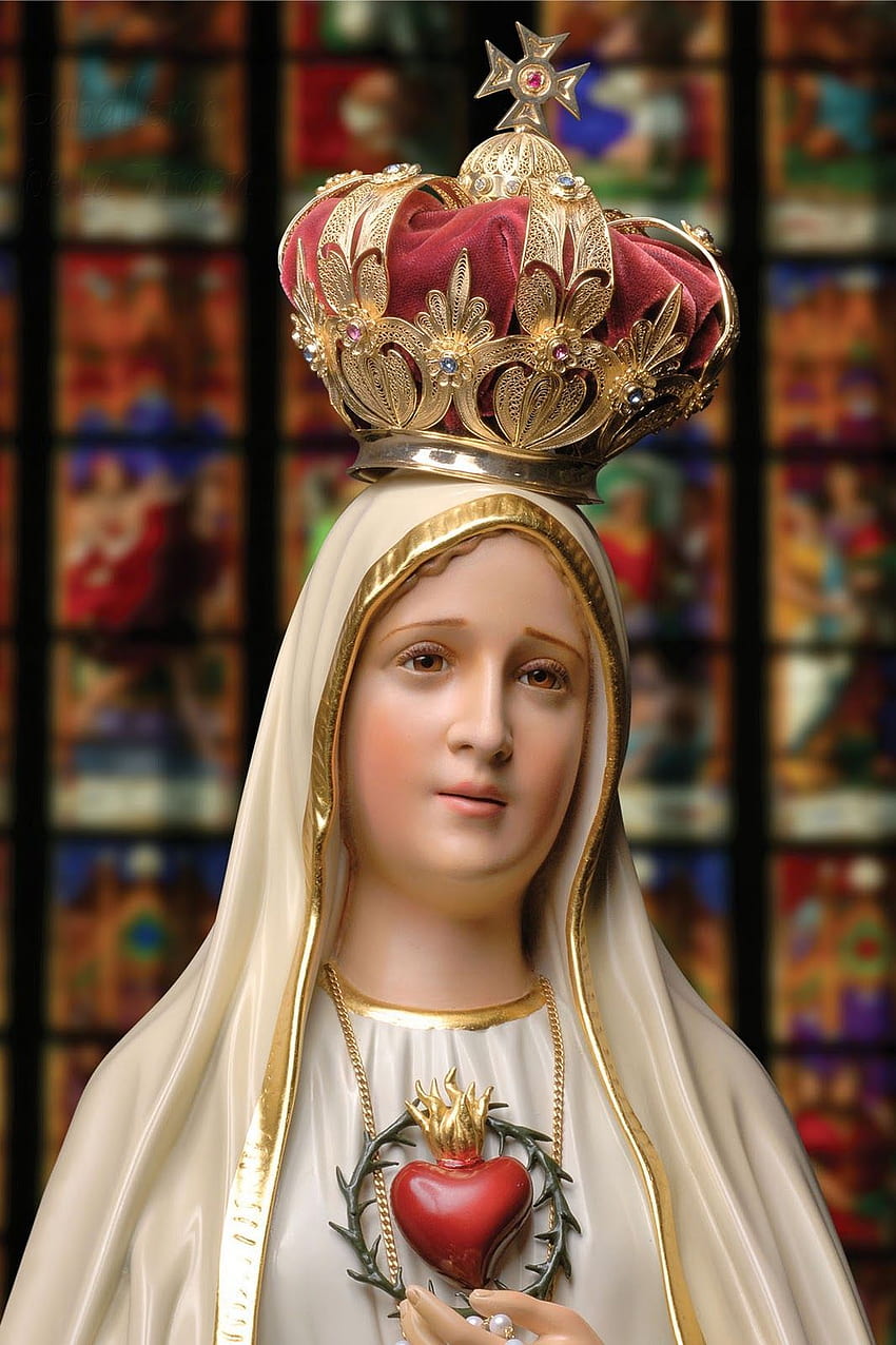 Virgen de Fátima. Virgen maría, Imágenes de la virgen, La virgen, Дева Мария от Фатима HD тапет за телефон