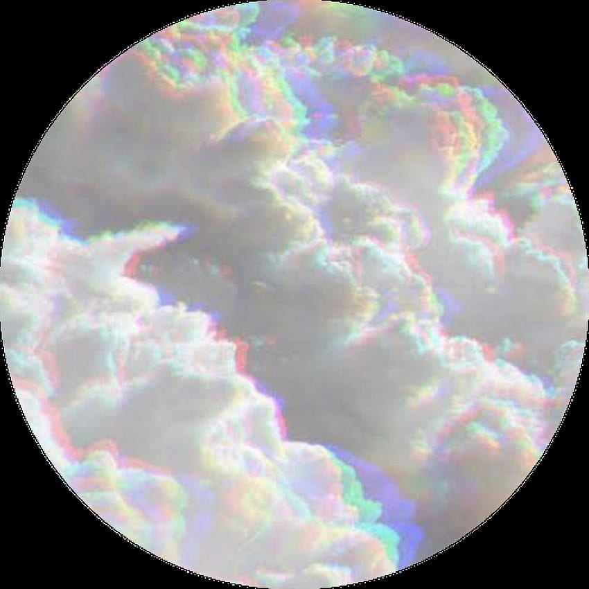 ؁️ clouds glitch cloud circle background toedit. Profile , Holographic , Cute profile HD phone wallpaper
