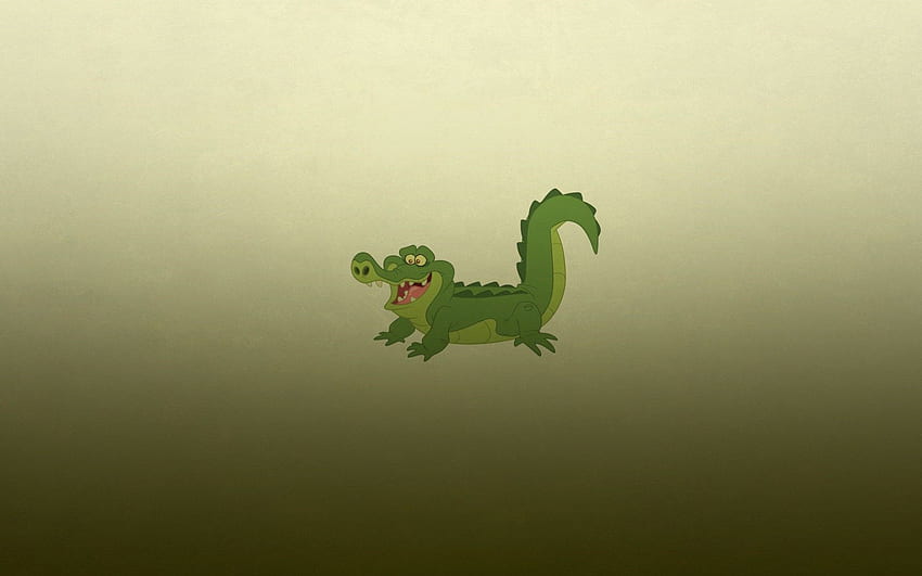 Alligator Crocodile Green Minimalism Cartoon, Minimalist Cartoon HD wallpaper