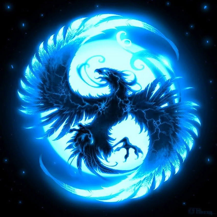 Gry Blue Phoenix, Cool Blue Phoenix Tapeta na telefon HD