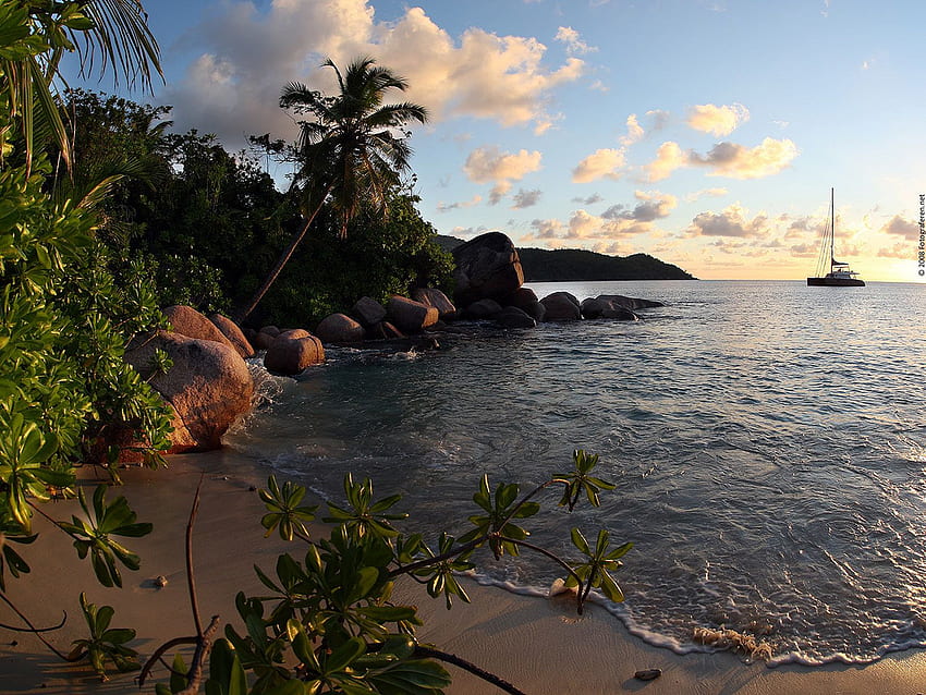 Seychelles_Praslin_Paradise_Beach, seychelles-praslin, paraíso, fresco, playa fondo de pantalla
