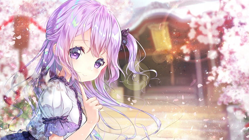 Hms Unicorn, Purple Hair, Azur Lane, Anime Games, Loli, Cute, Sakura, Dress for 高画質の壁紙
