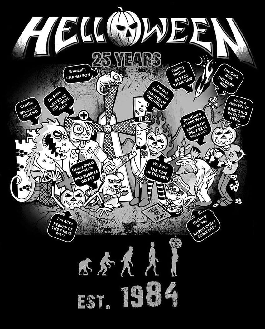 7 Sinners - Helloween 앨범의 모든 호박. 메탈 밴드 로고, 헤비메탈 아트, 밴드 HD 전화 배경 화면
