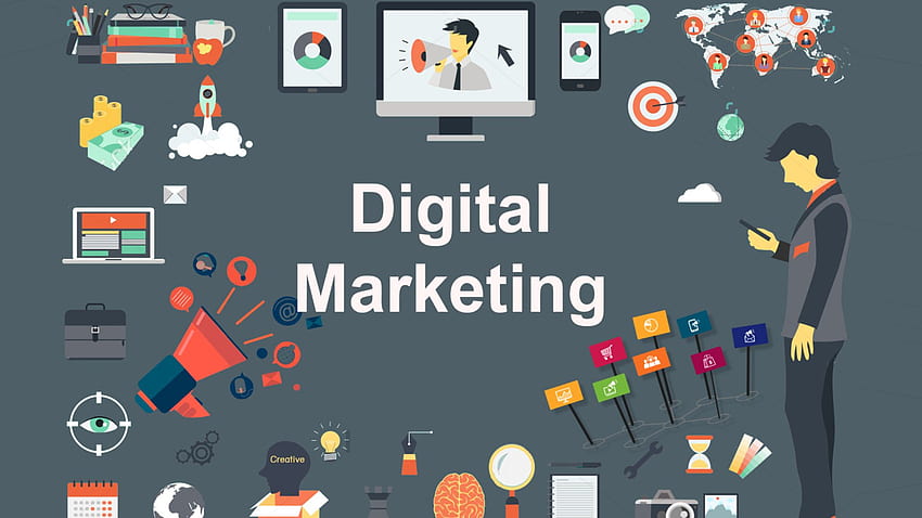 Digitales Marketing – Professioneller Plan • Digitales Marketing, Web HD-Hintergrundbild