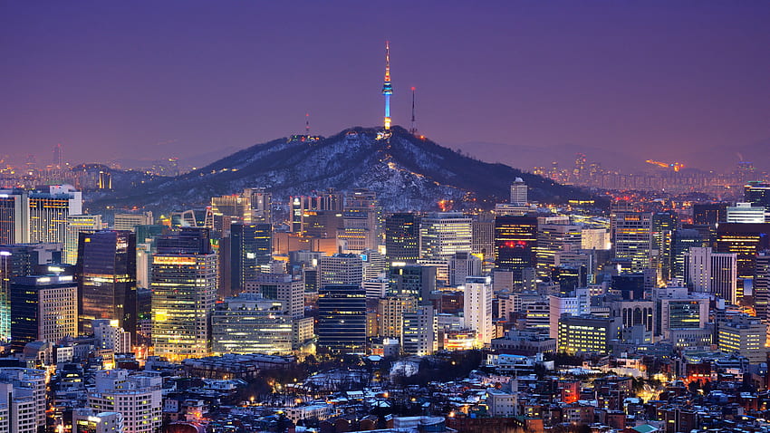 Pemandangan Langit Seoul, Korea Wallpaper HD