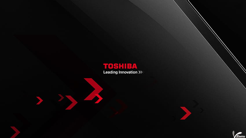 Logo On Black Backgroung Of Toshiba – Leading Innovation, Old Toshiba HD wallpaper