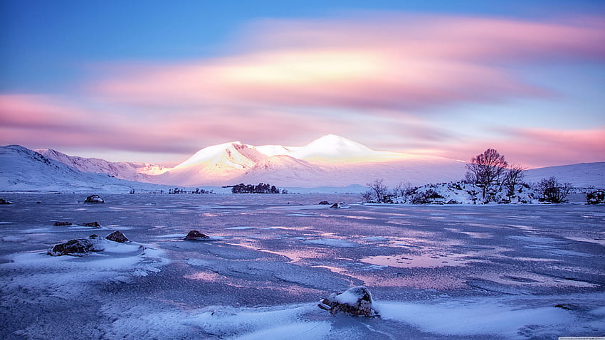 Lochan Na H Achlaise, The Black Mount Winter Landscape ❤, Denmark HD wallpaper