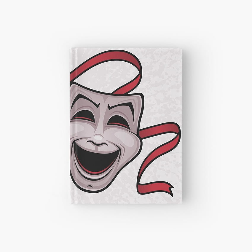 Comedy And Tragedy Theater Masks Hardcover Journal HD phone wallpaper