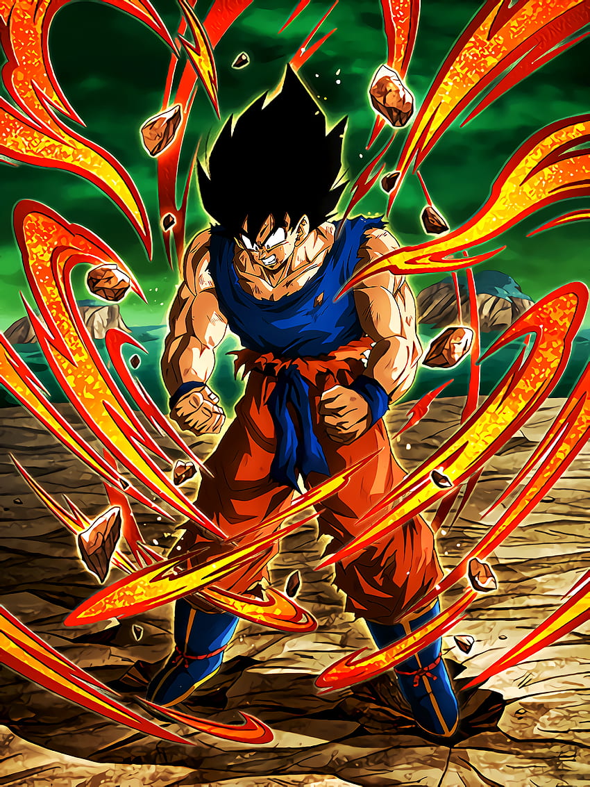 Extreme Rage Goku Art (Dragon Ball Z Dokkan Battle) - , DBZ Dokkan Battle HD тапет за телефон