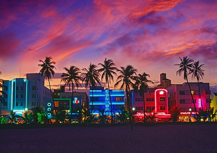 Les meilleurs clubs de Miami. Vie nocturne de Miami, Vie nocturne de Miami beach, Miami Fond d'écran HD