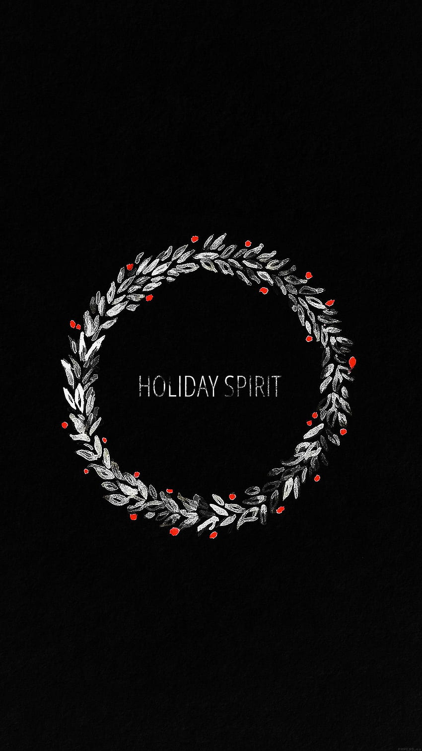 Holiday Spirit Minimal Dark Christmas Art HD phone wallpaper