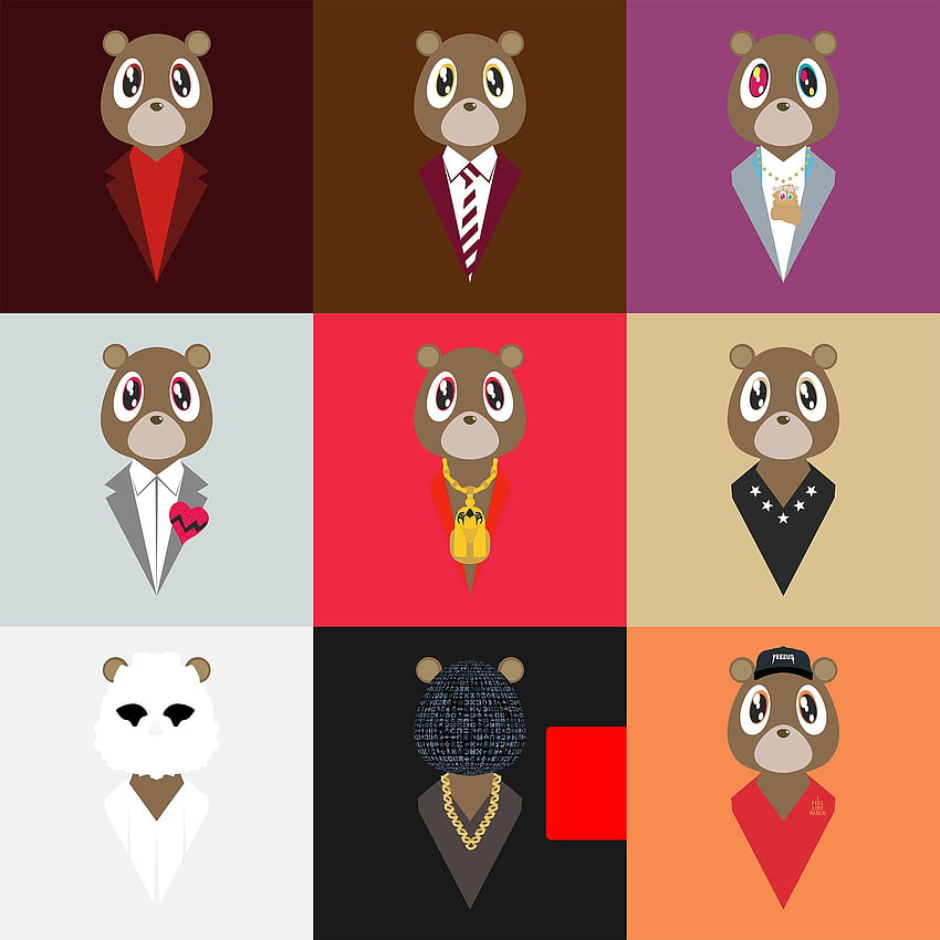 Kanye West Graduação, Kanye West Bear Papel de parede de celular HD